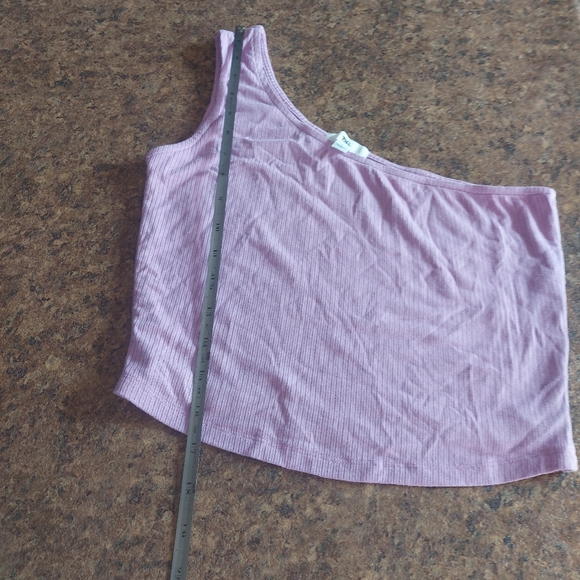 bp One-Shoulder Rib Tank Top cropped - Picture 8 of 10